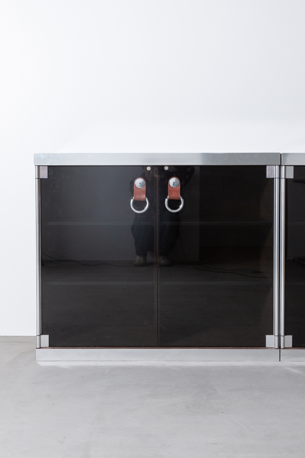 Sideboard by Guido Faleschini in Metal , Glass and Leather