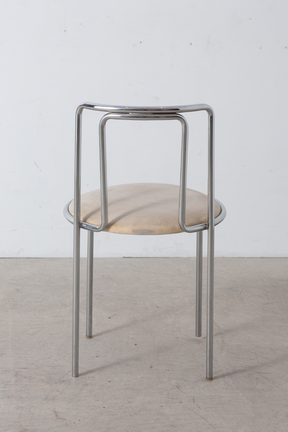 Dining Chair by Gianfranco Frattini in Steel and Fabric