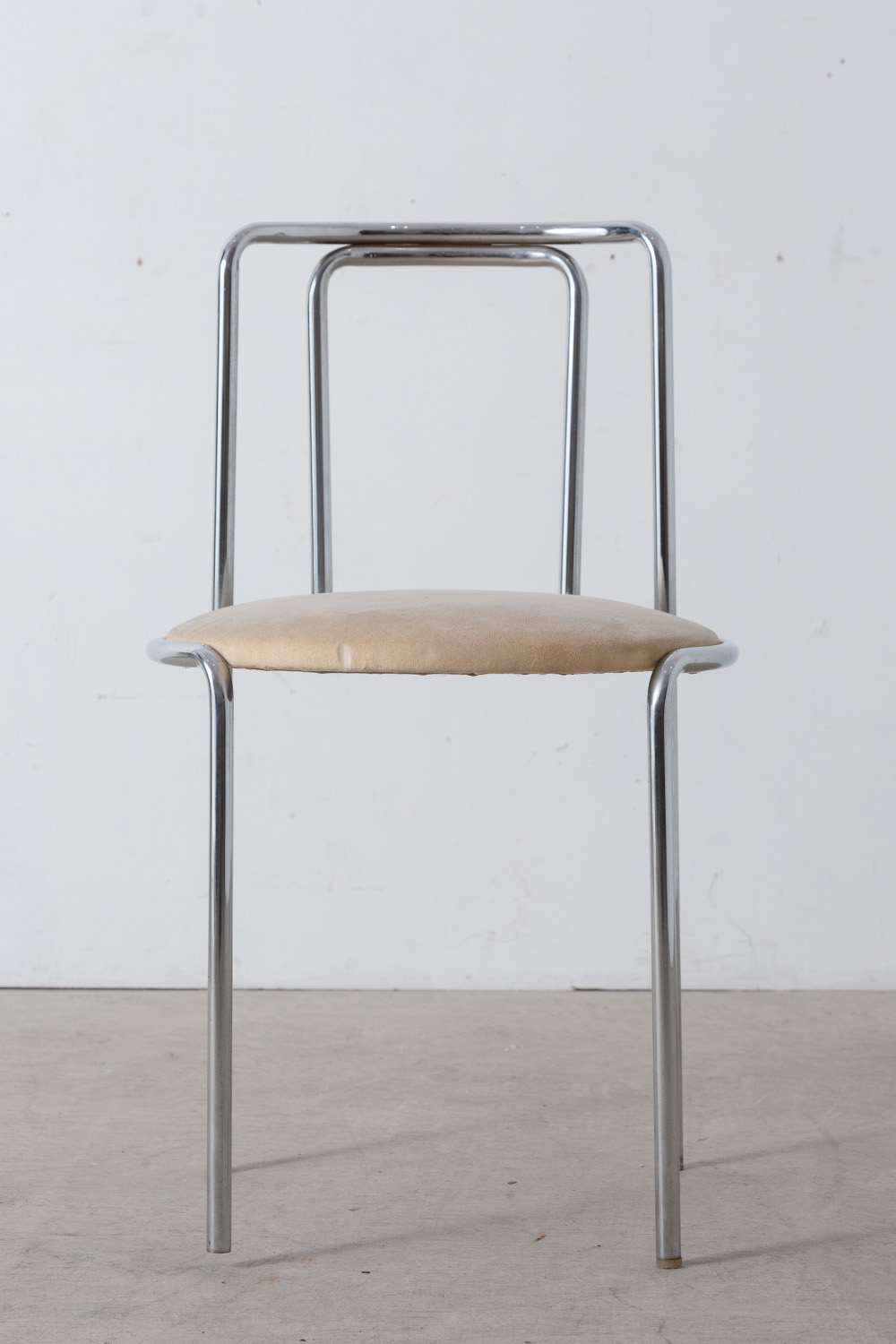 Dining Chair by Gianfranco Frattini in Steel and Fabric