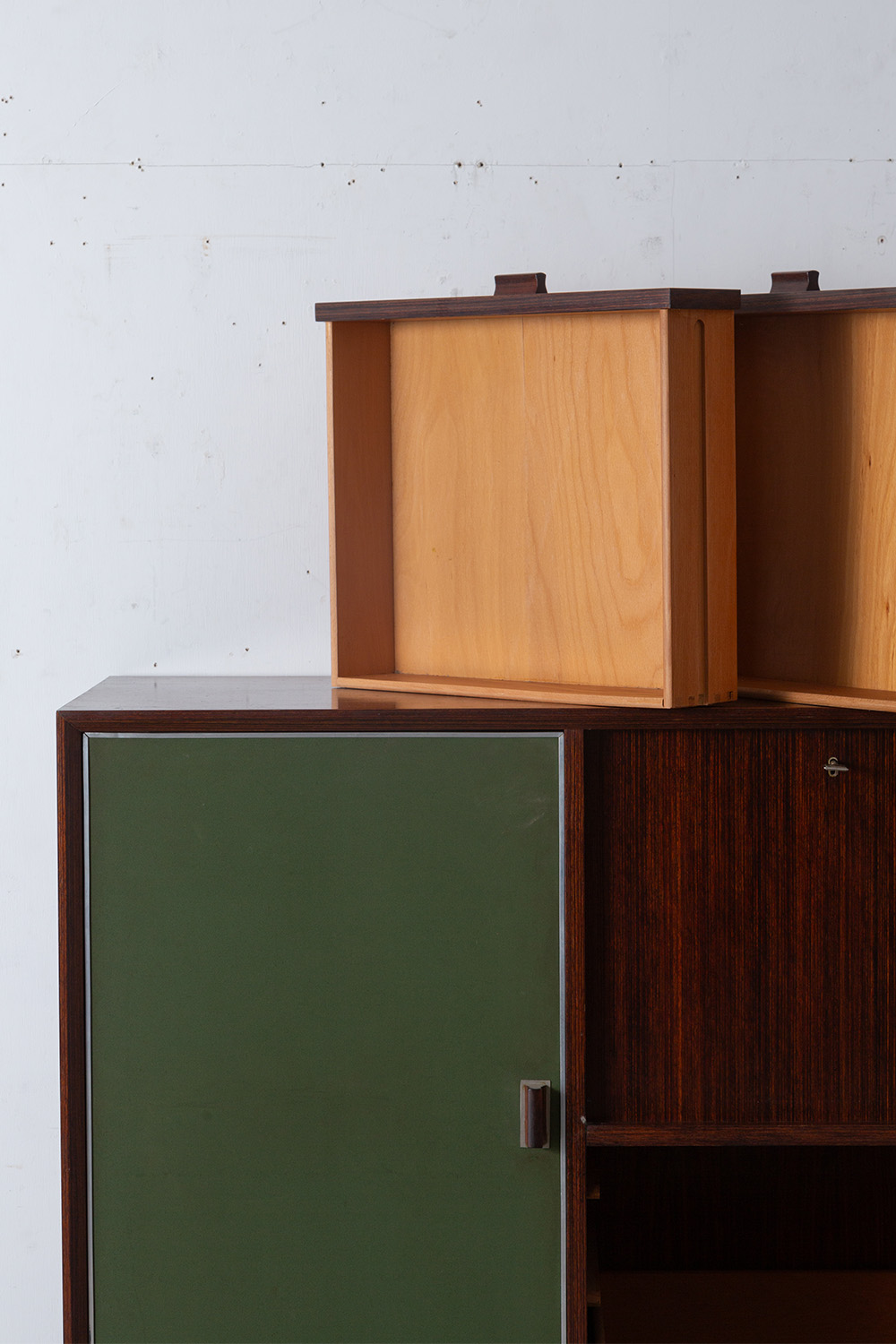 Cabinet for La Permanente Mobili Cantu in Wood and Steel