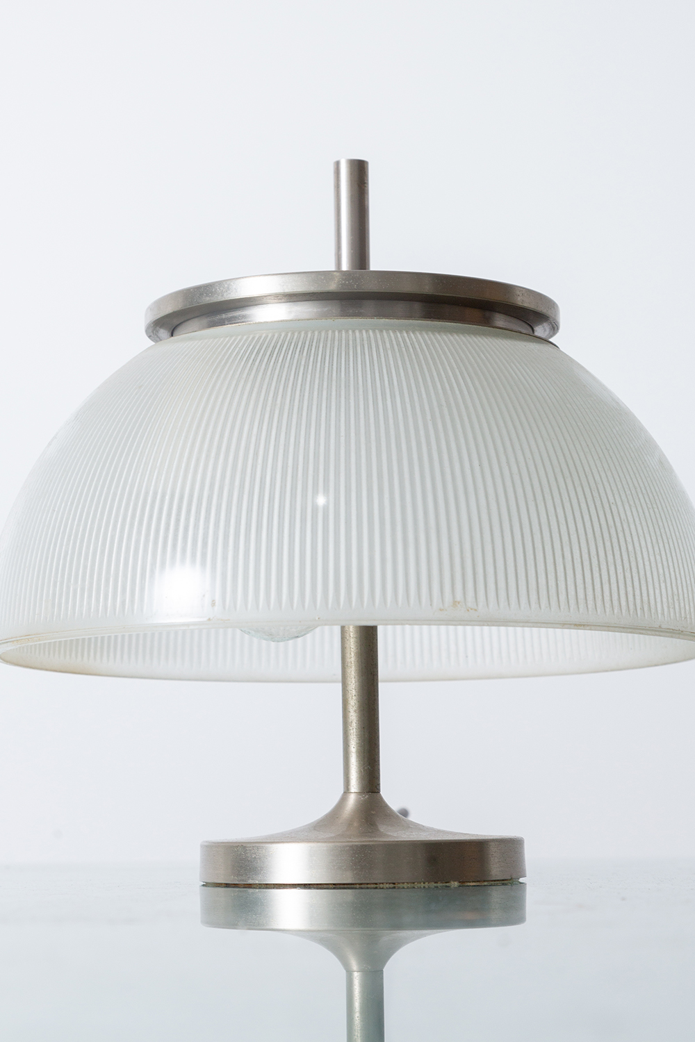 Alfetta desk lamp by Sergio Mazza for Artemide in Glass and  Nickel brass