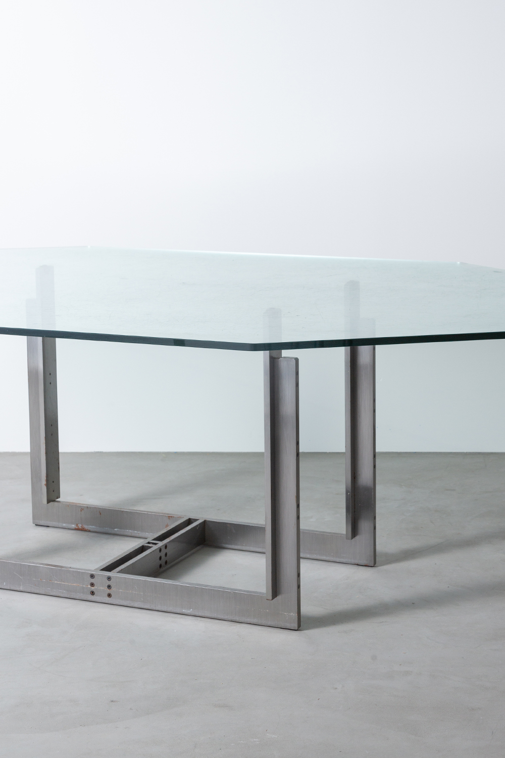 ‘Sarpi’ Dining Table by Carlo Scarpa for Simon Gavina in Metal and Glass