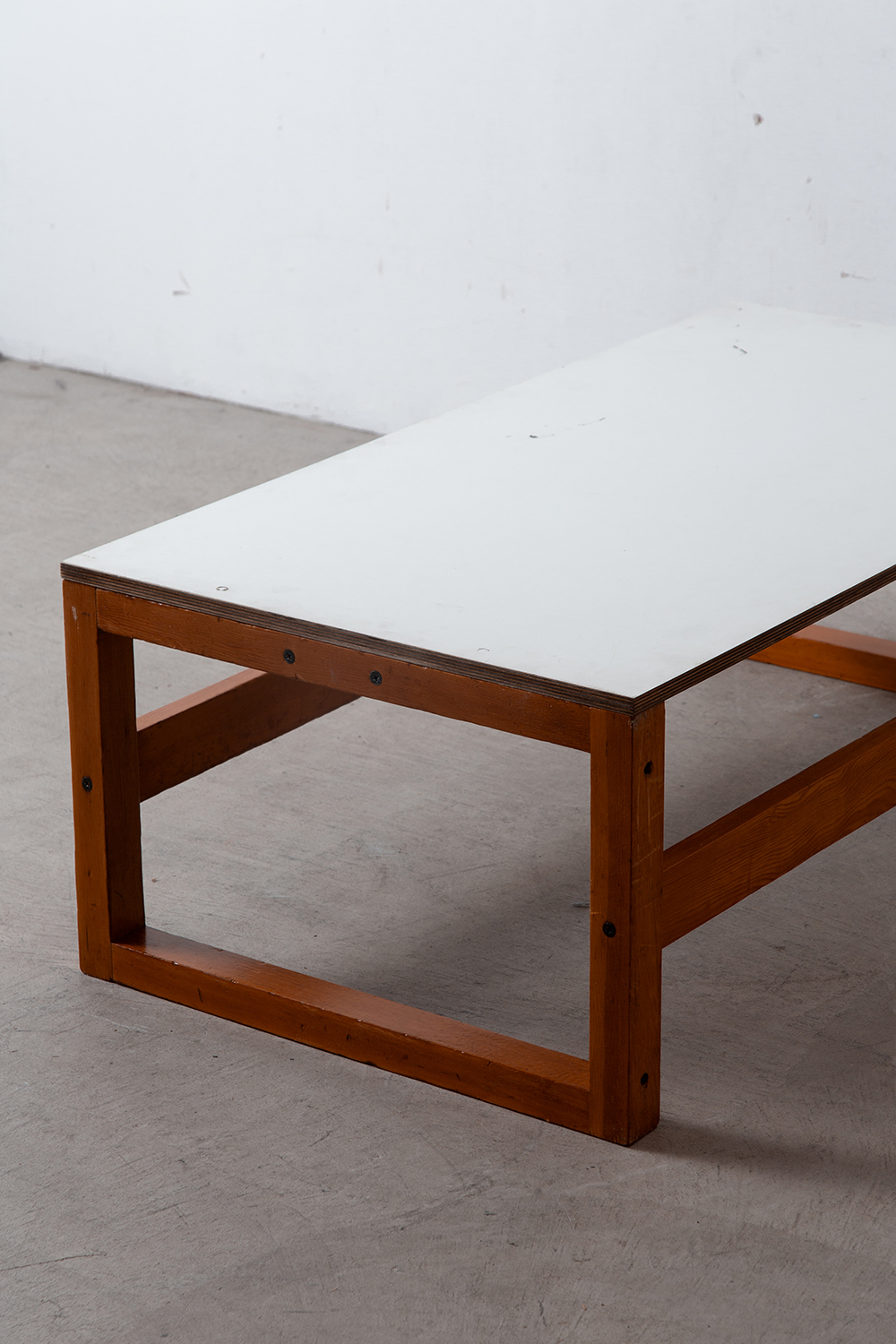 Modular Table by Pierre Guariche for la Plagne in Wood