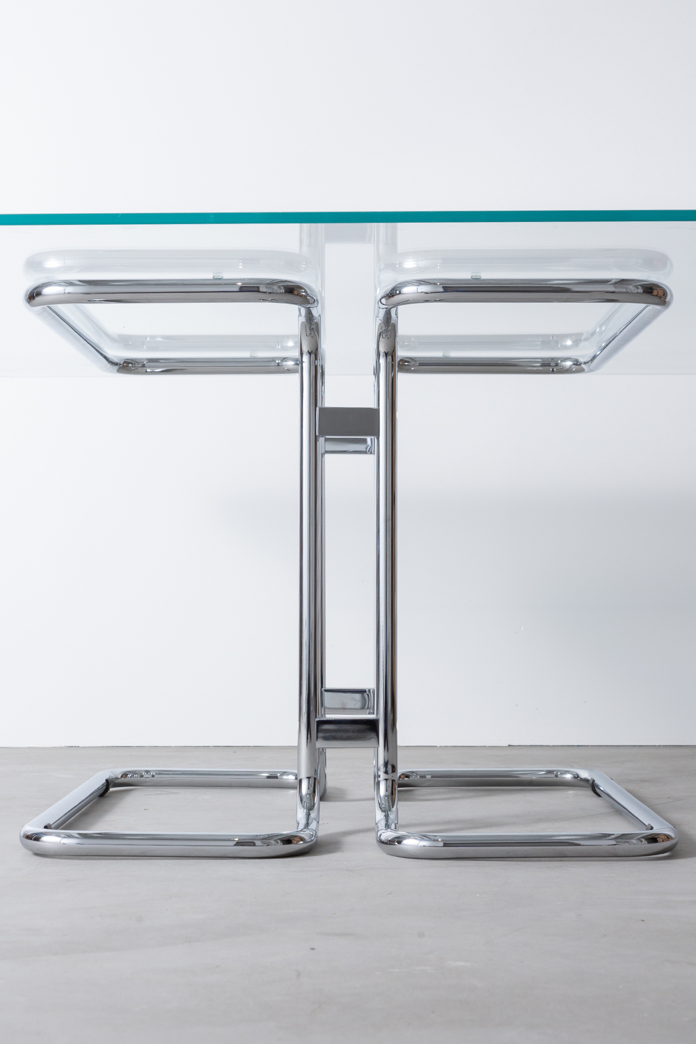 TUCROMA Glass Top Table by Guido Faleschini for 4 MARIANI