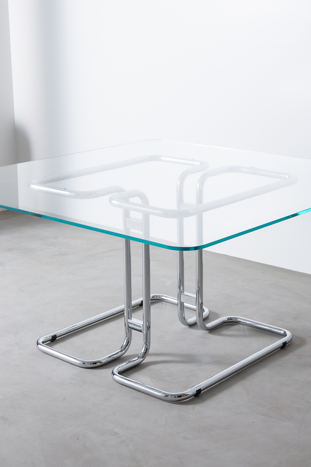 TUCROMA Glass Top Table by Guido Faleschini for 4 MARIANI