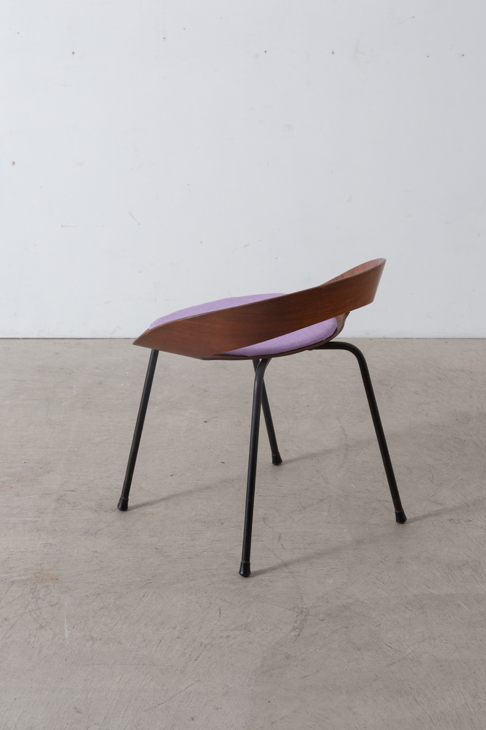 ‘PA1’ Stool by Luciano Nustrini for Poltronova in Wood , Steel and Fabric