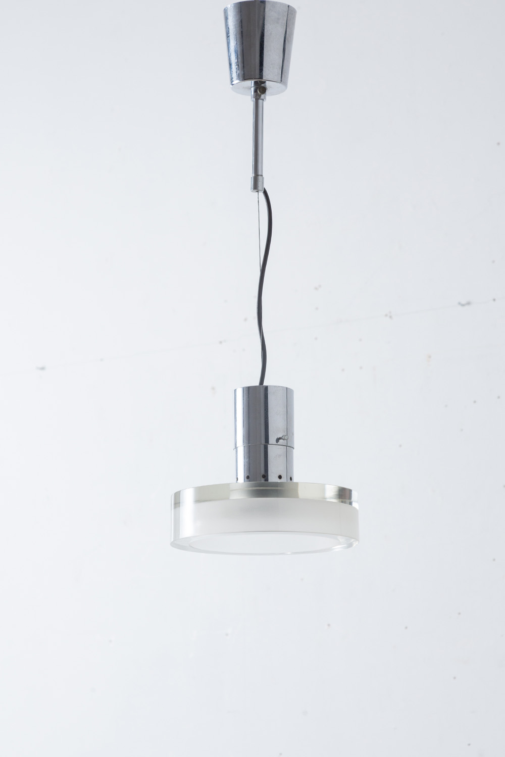 Suspension Lamp by Flavio Poli in Glass and Steel