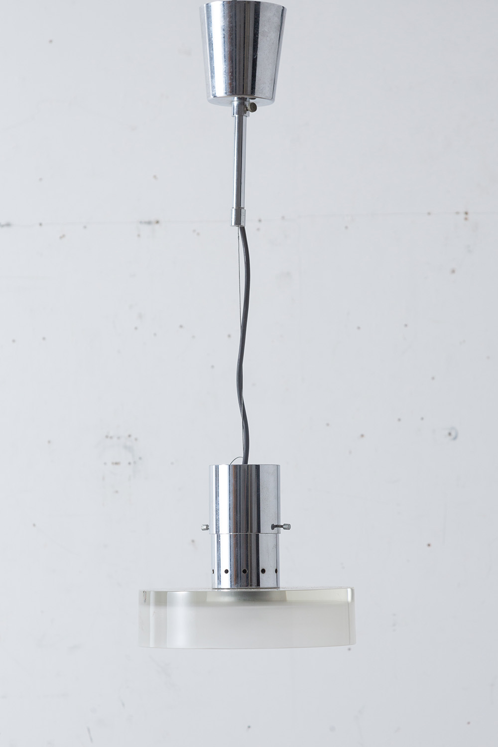 Suspension Lamp by Flavio Poli in Glass and Steel