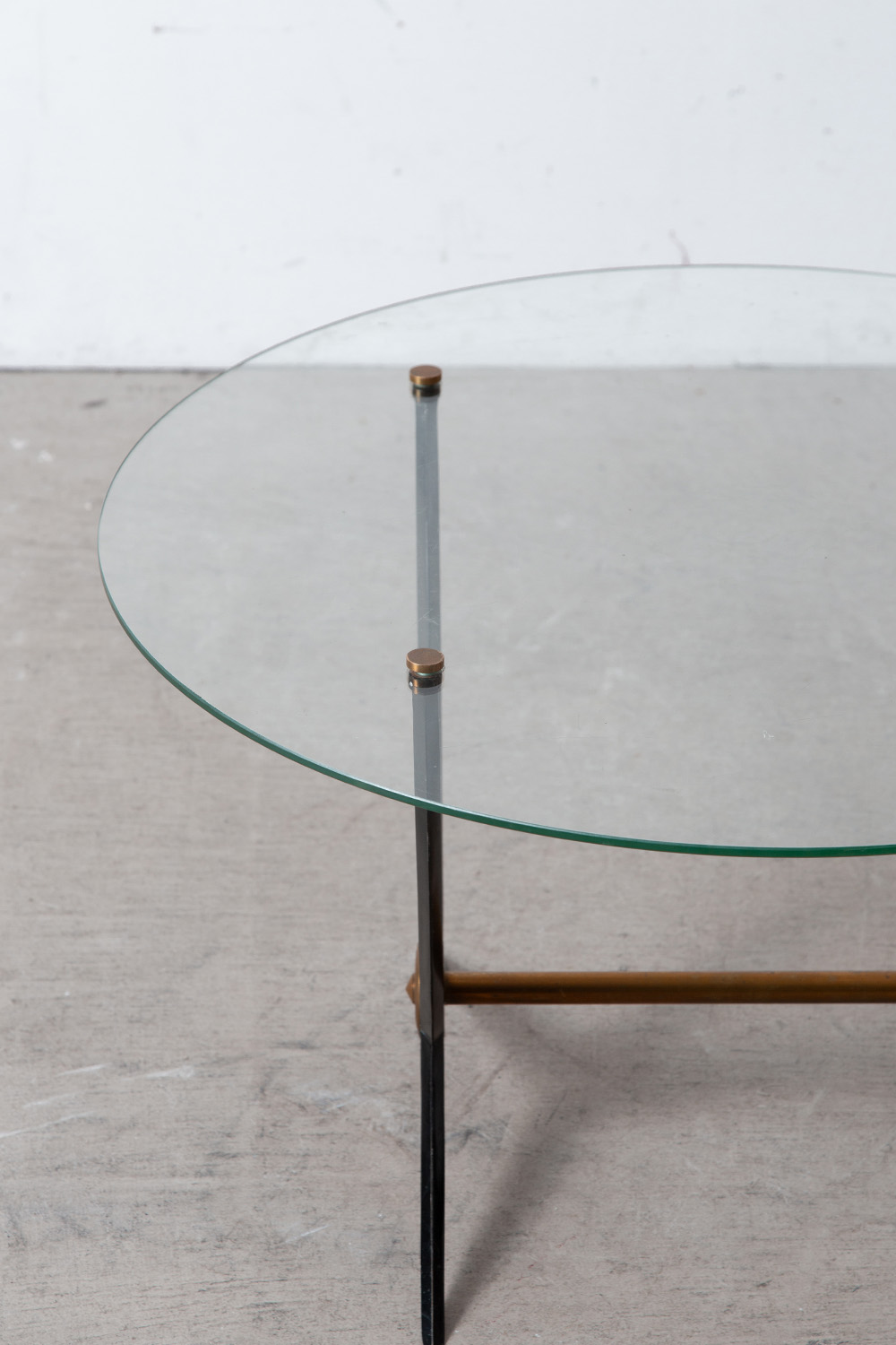 Side Table by Giuseppe Ostuni in Brass and Glass