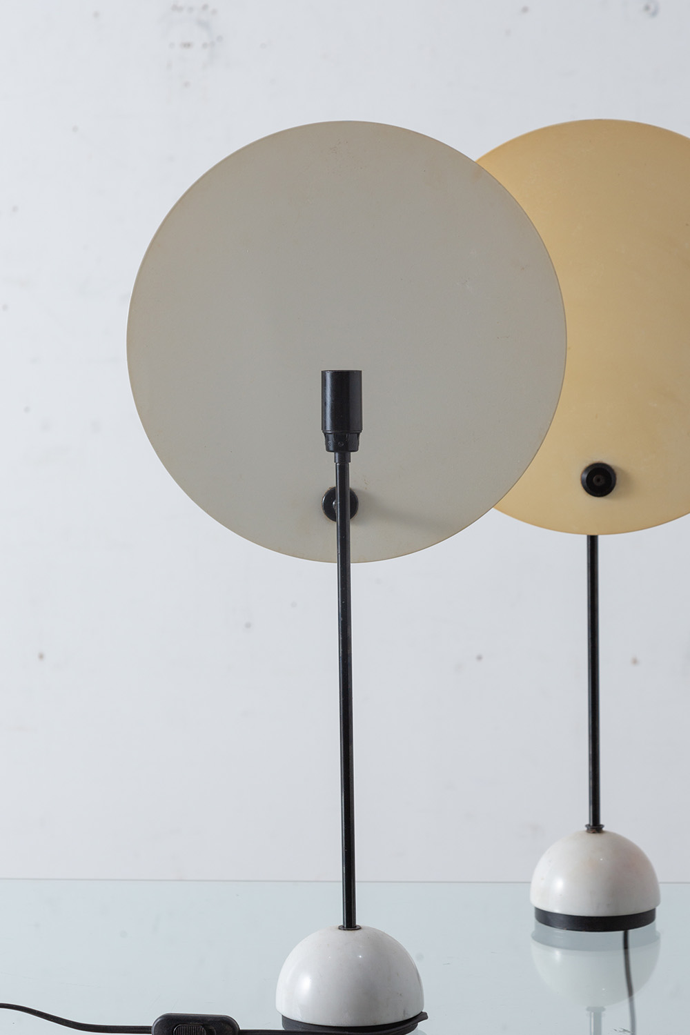 ‘Kuta’ Table Lamp by Vico Magistretti for Oluce in Marble and Metal