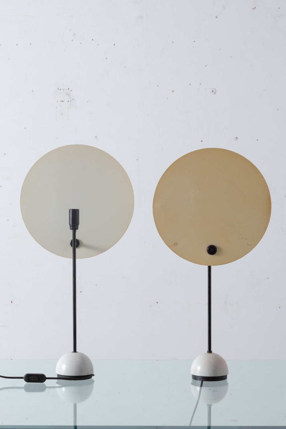 ‘Kuta’ Table Lamp by Vico Magistretti for Oluce in Marble and Metal