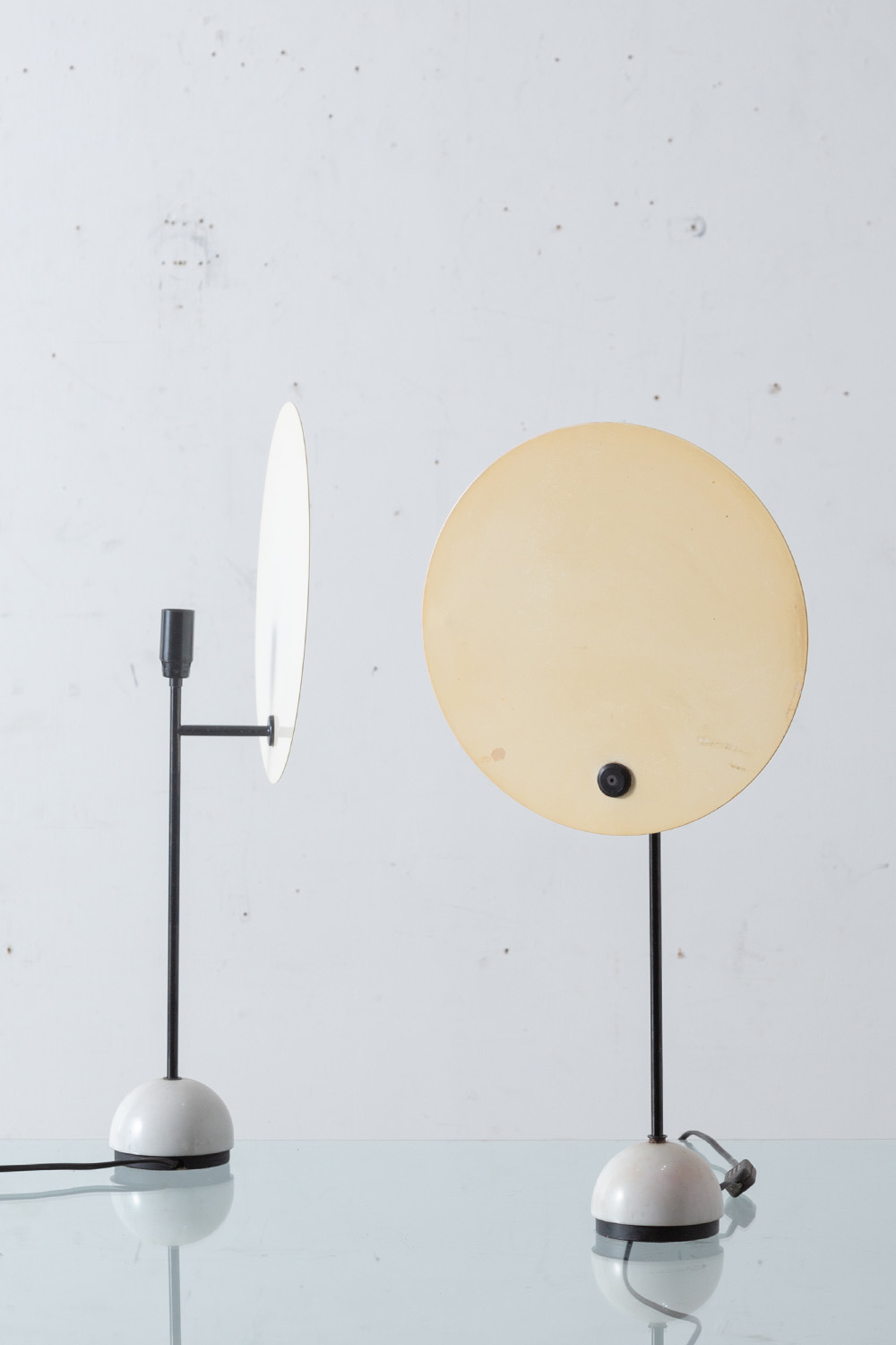 ‘Kuta’ Table Lamp by Vico Magistretti for Oluce in Marble and Metal