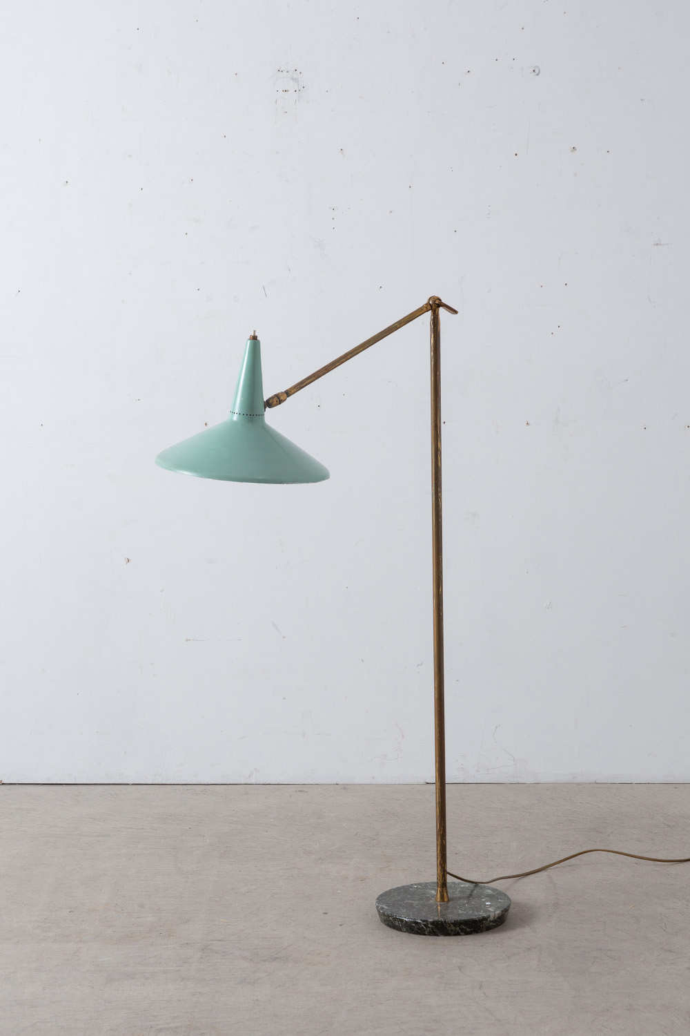 Floor Lamp for Lumen in Brass and Marble