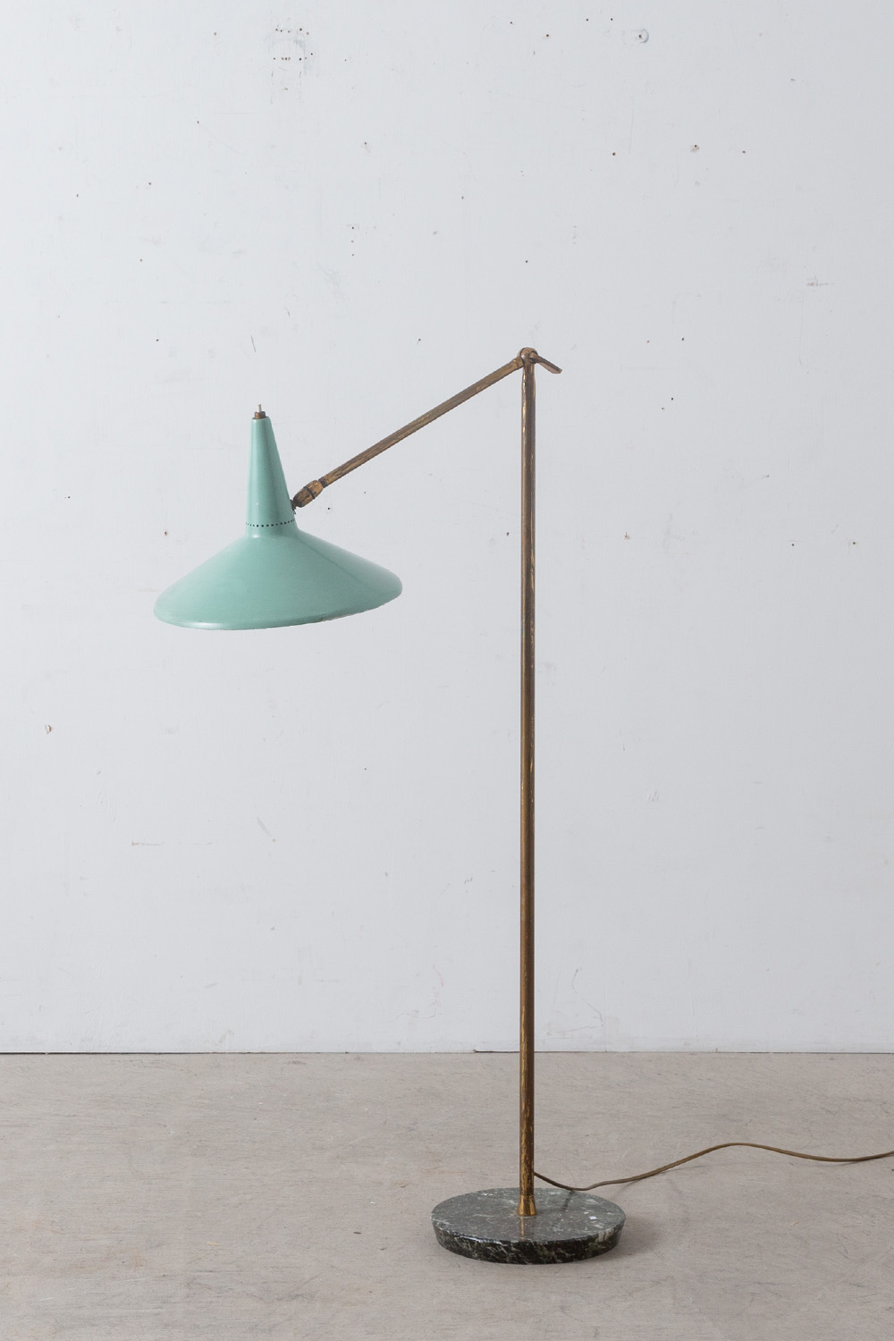 Floor Lamp for Lumen in Brass and Marble