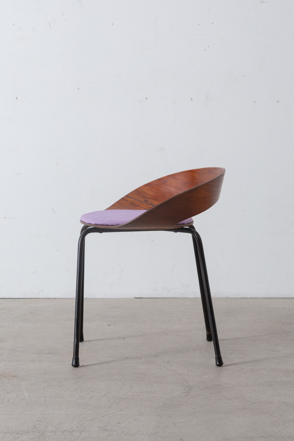 ‘PA1’ Stool by Luciano Nustrini for Poltronova in Wood , Steel and Fabric