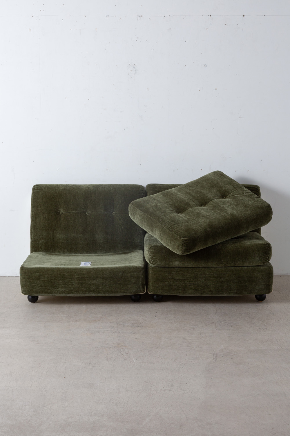 ‘Amanta’ Modular Sofa by Mario Bellini for C&B ITALY in Green and White