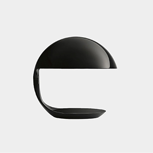 COBRA Table Lamp by Elio Martinelli for Martinelli Luce in White Black