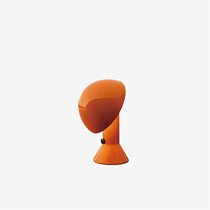 ELMETTO Table Lamp by Elio Martinelli for Martinelli Luce in Black Orange