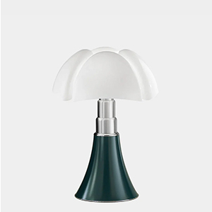 PIPISTRELLO Table Lamp by Gae Aulenti for Martinelli Luce in White Agave Green