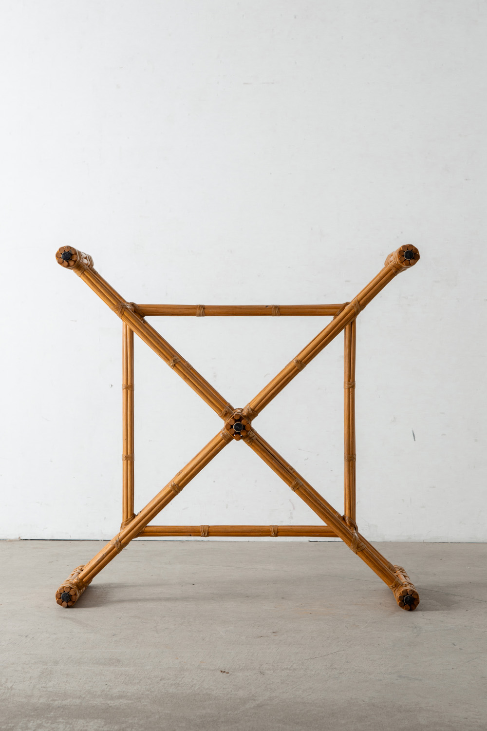 Square Coffee Table by John McGuire in Glass and Bamboo