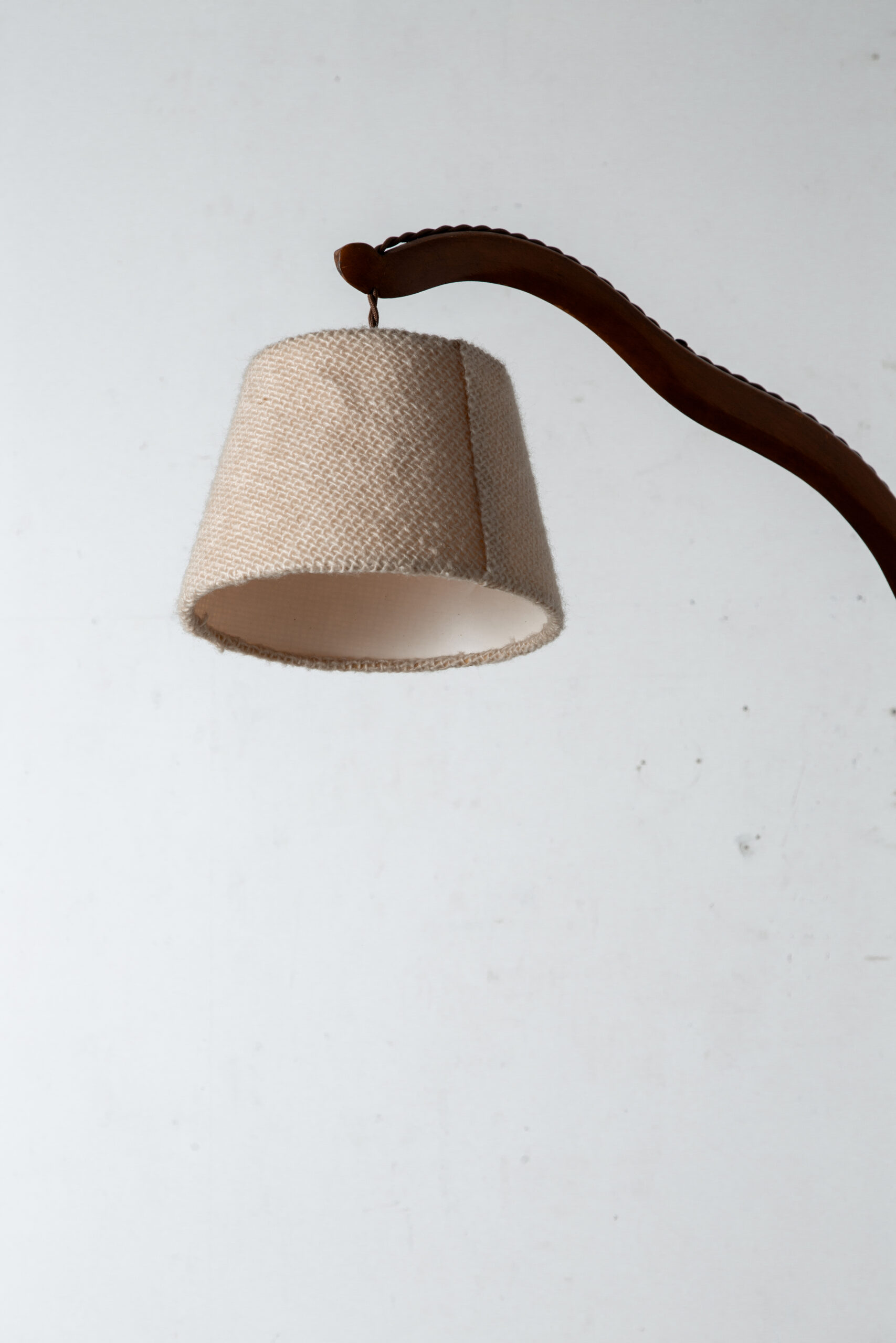 Floor Lamp in Wood and Fabric