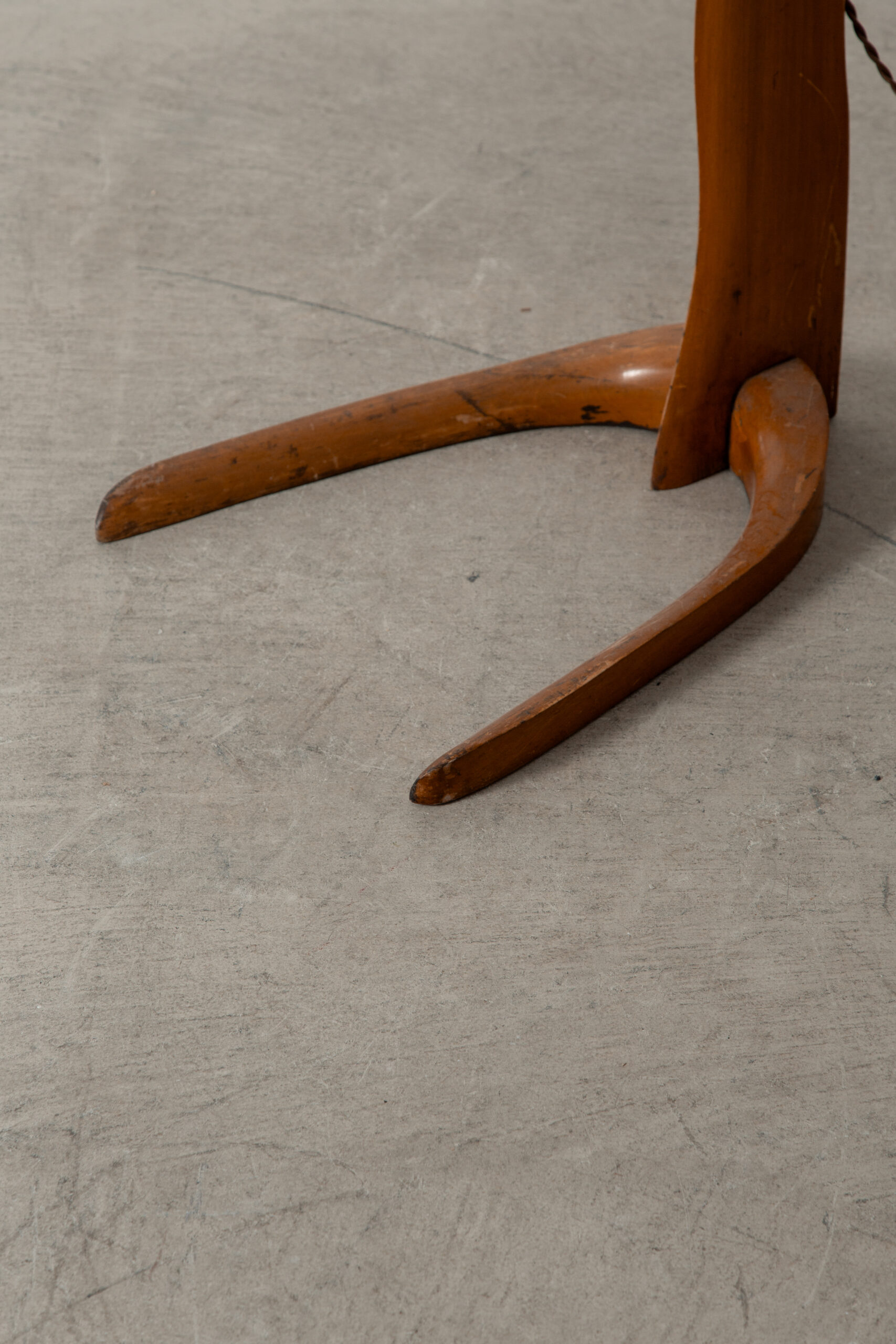 Floor Lamp in Wood and Fabric
