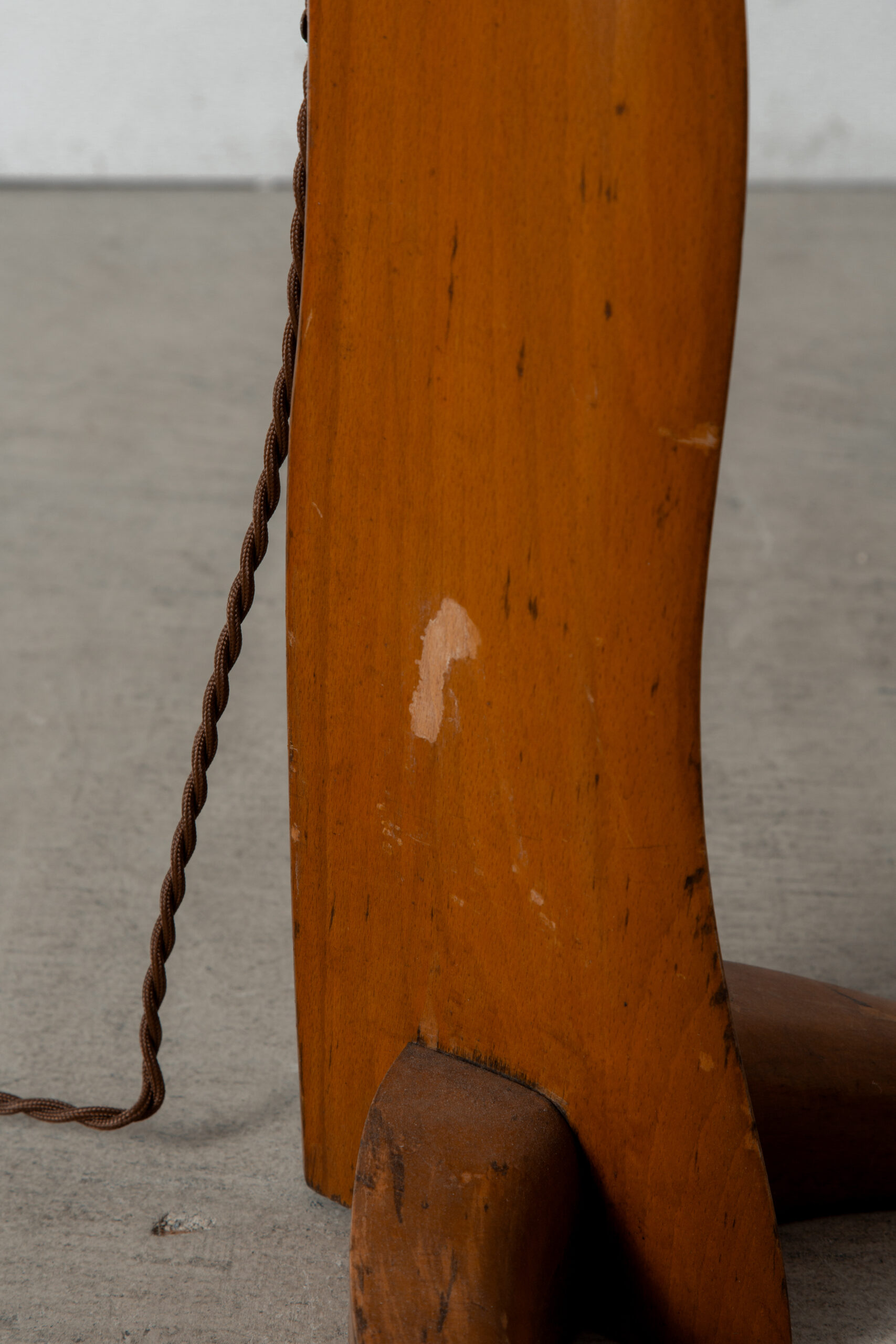 Floor Lamp in Wood and Fabric