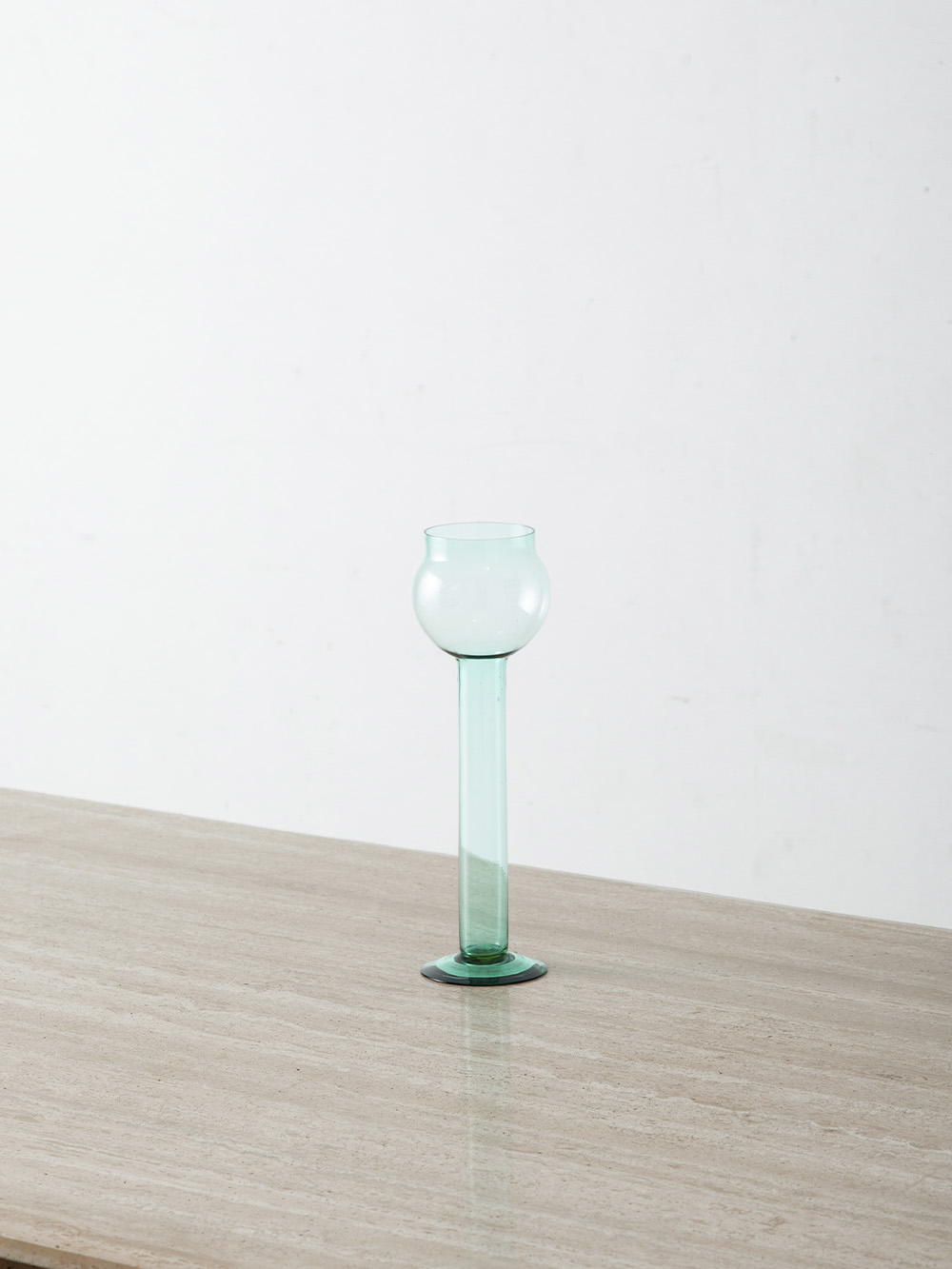 Flower Vase in Glass and Green