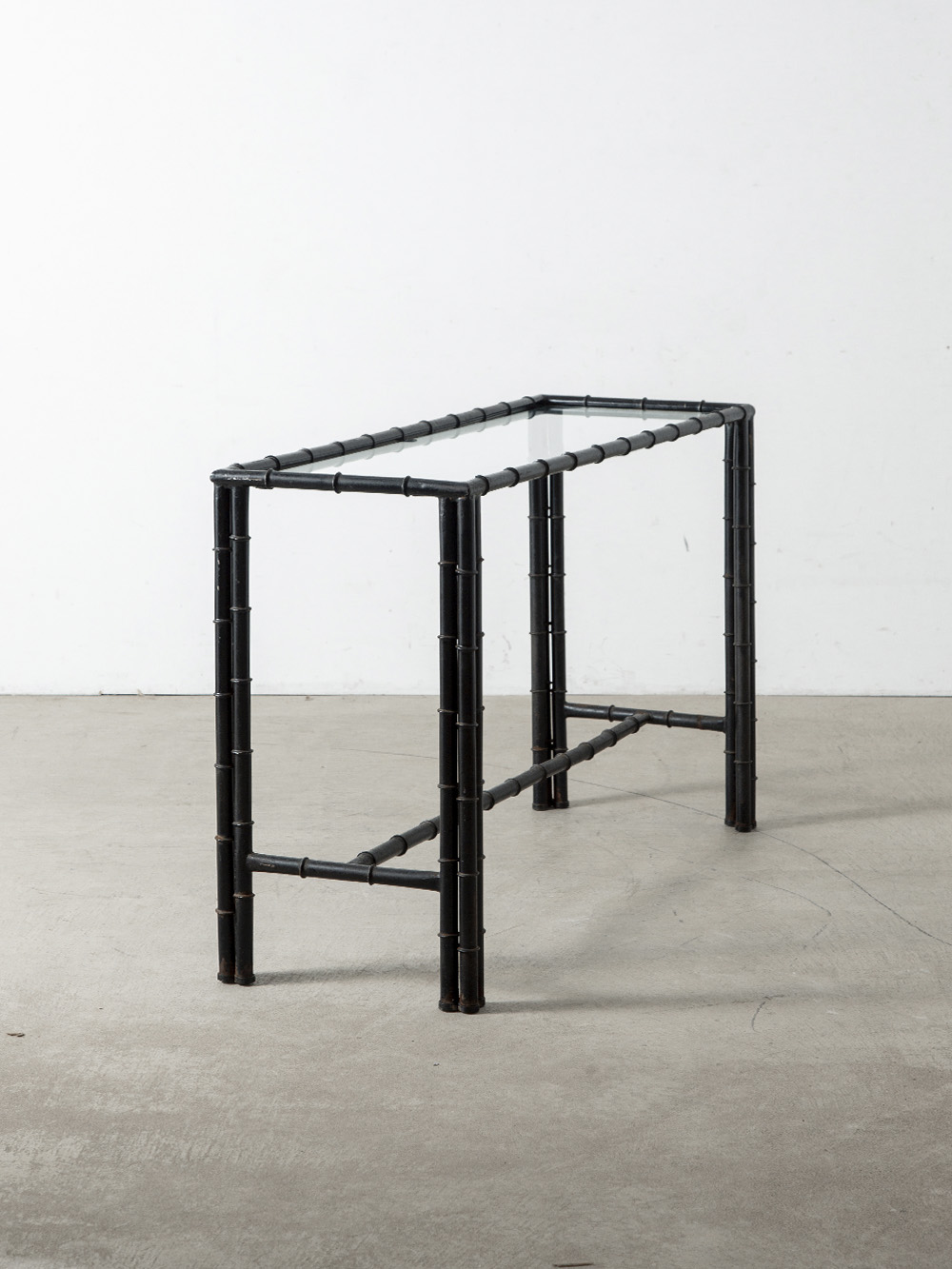 Console Table in Glass and Black