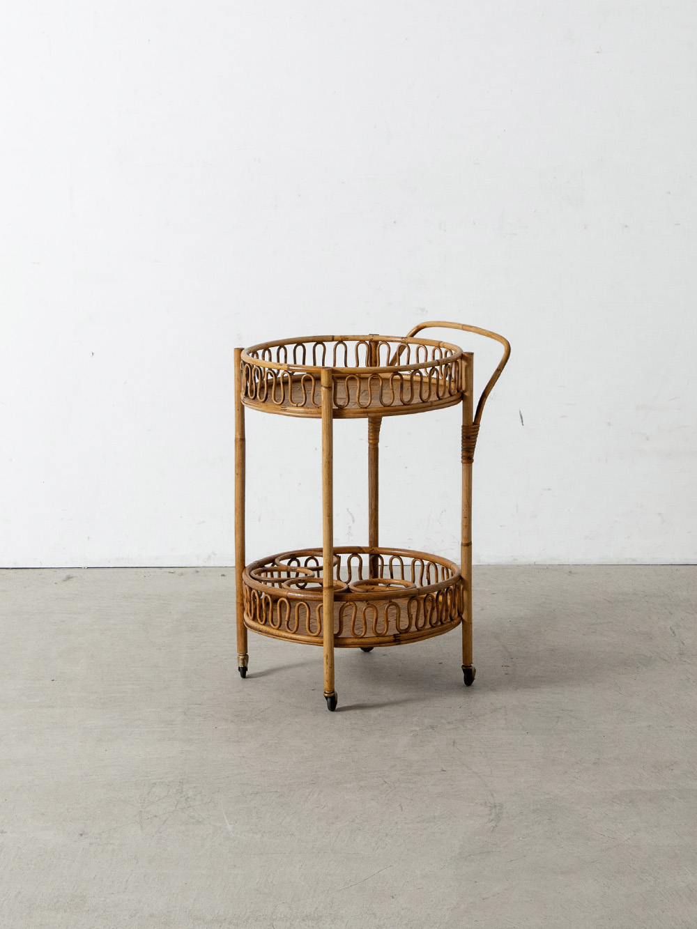 Vintage Trolley in Bamboo and Rattan