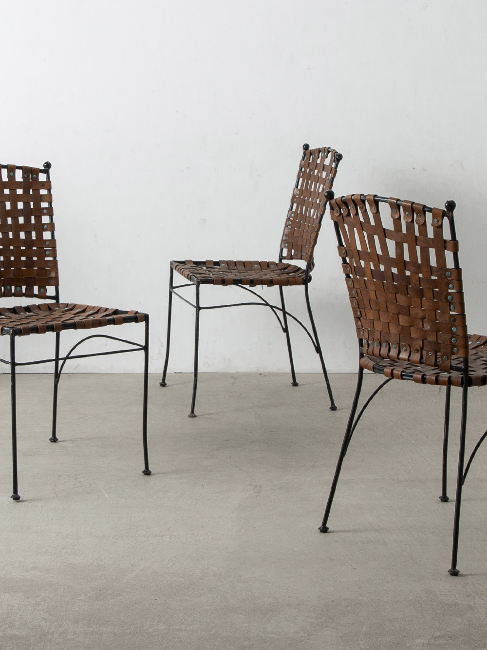 Dining Chair in Leather and Metal