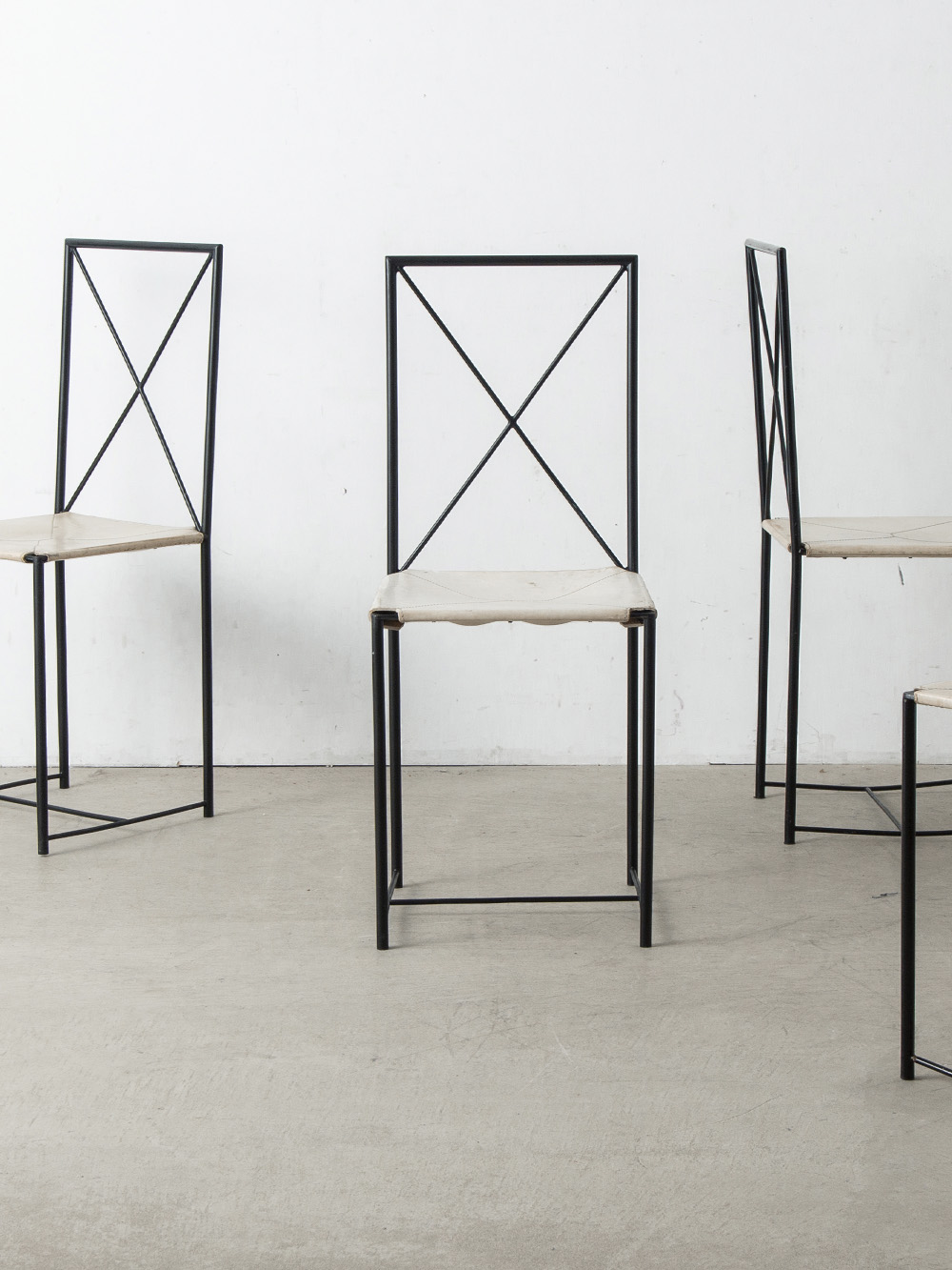 ‘Moka’ Chair by Mario Asnago & Claudio Vender for Flexform in Metal and Leather