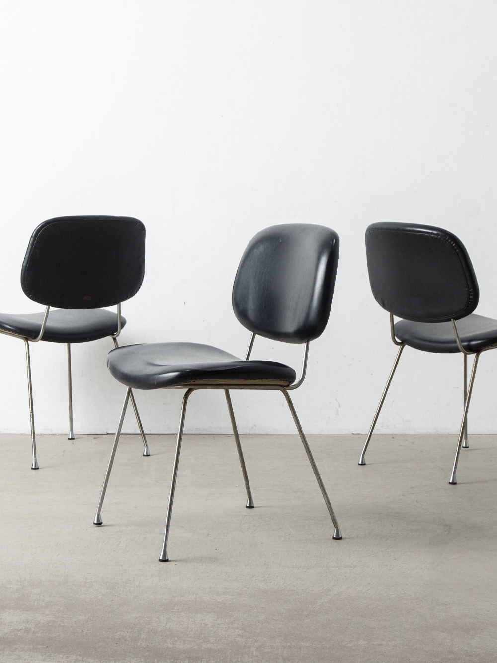 Vintage Chair for Velca Legnano in Leather and Steel