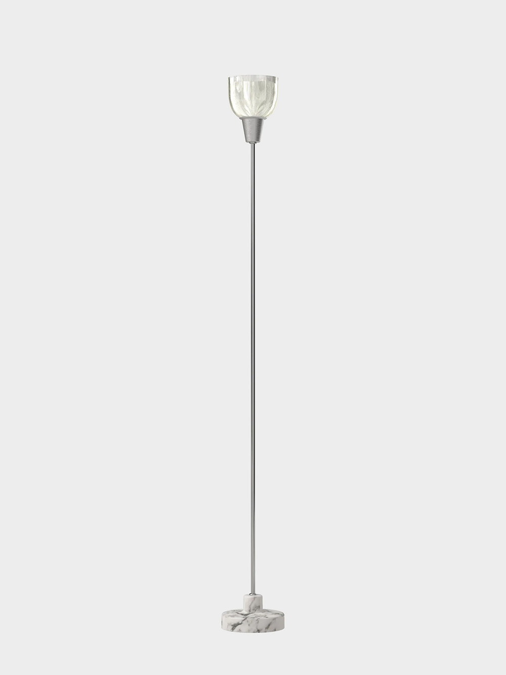 Coppa Aperta Piantana Floor Lamp by Ignazio Gardella & Corrado Corradi Dell’Acqua for TATO CHROME × WHITE
