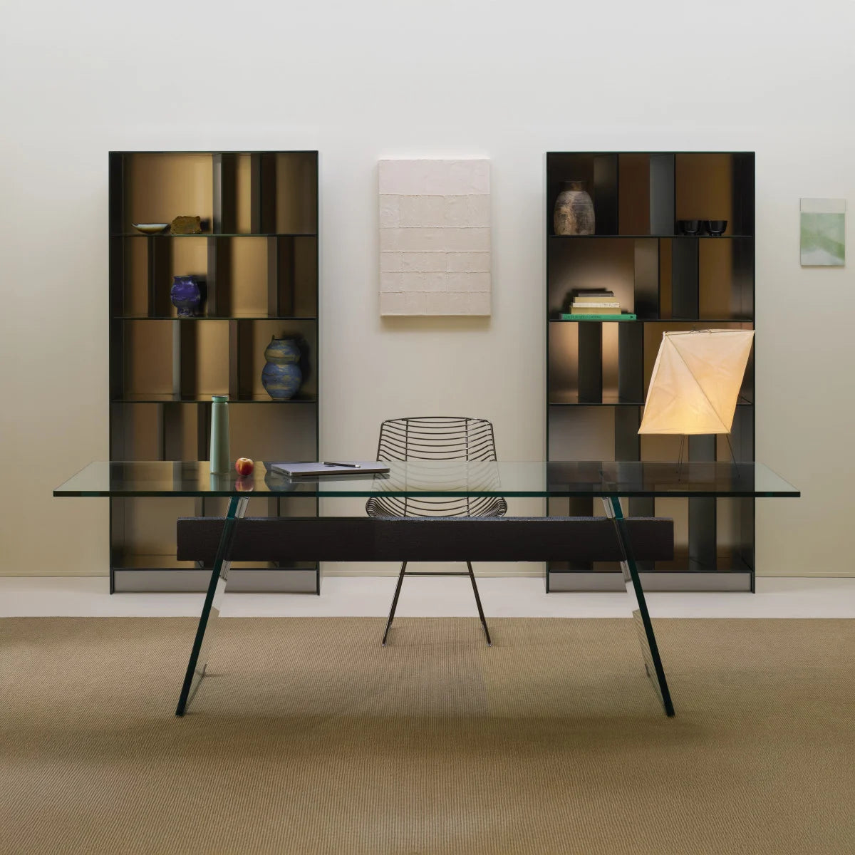 Compression Table by Philippe Starck for GLAS ITALIA in Glass and Wood