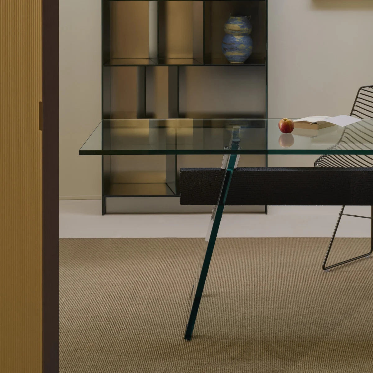 Compression Table by Philippe Starck for GLAS ITALIA in Glass and Wood