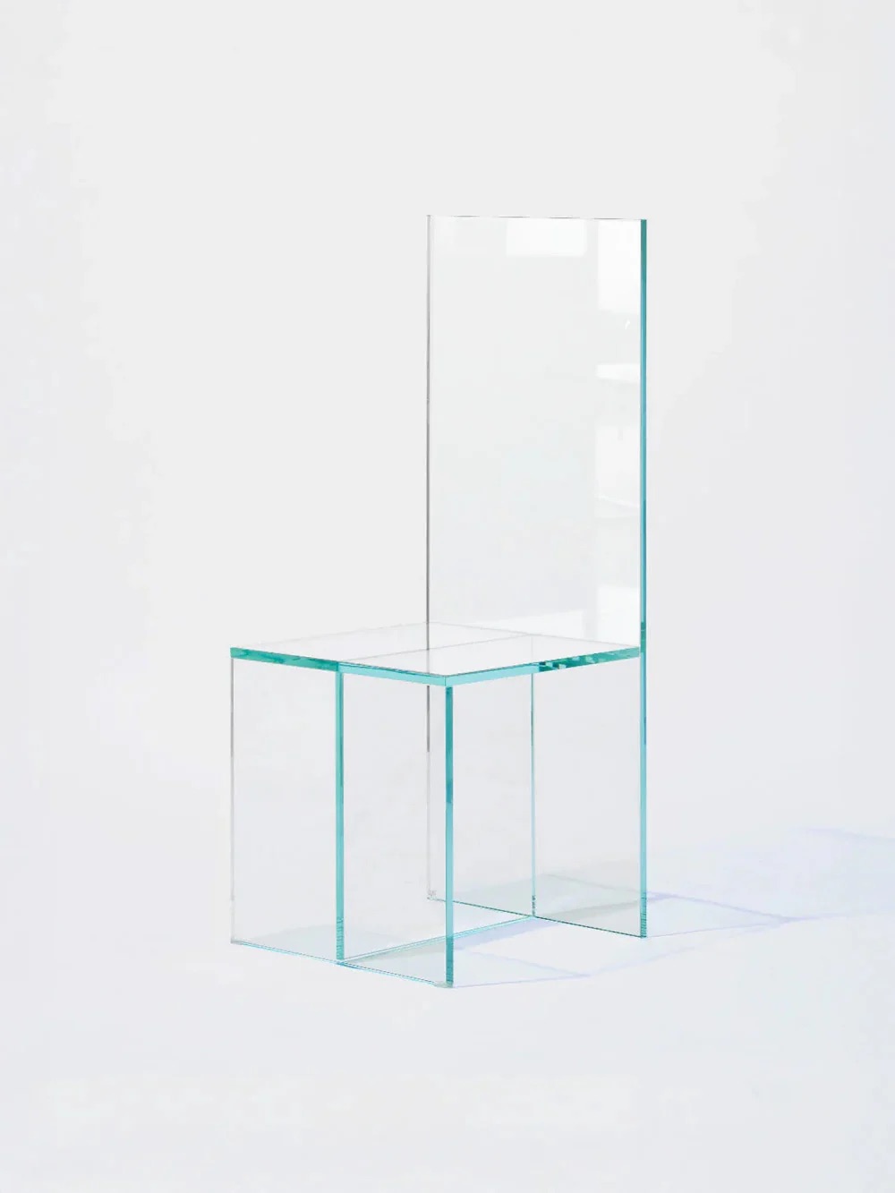 Merci Bob Glass Chair by Elena Cutolo for GLAS ITALIA in Glass&nbsp;Clear