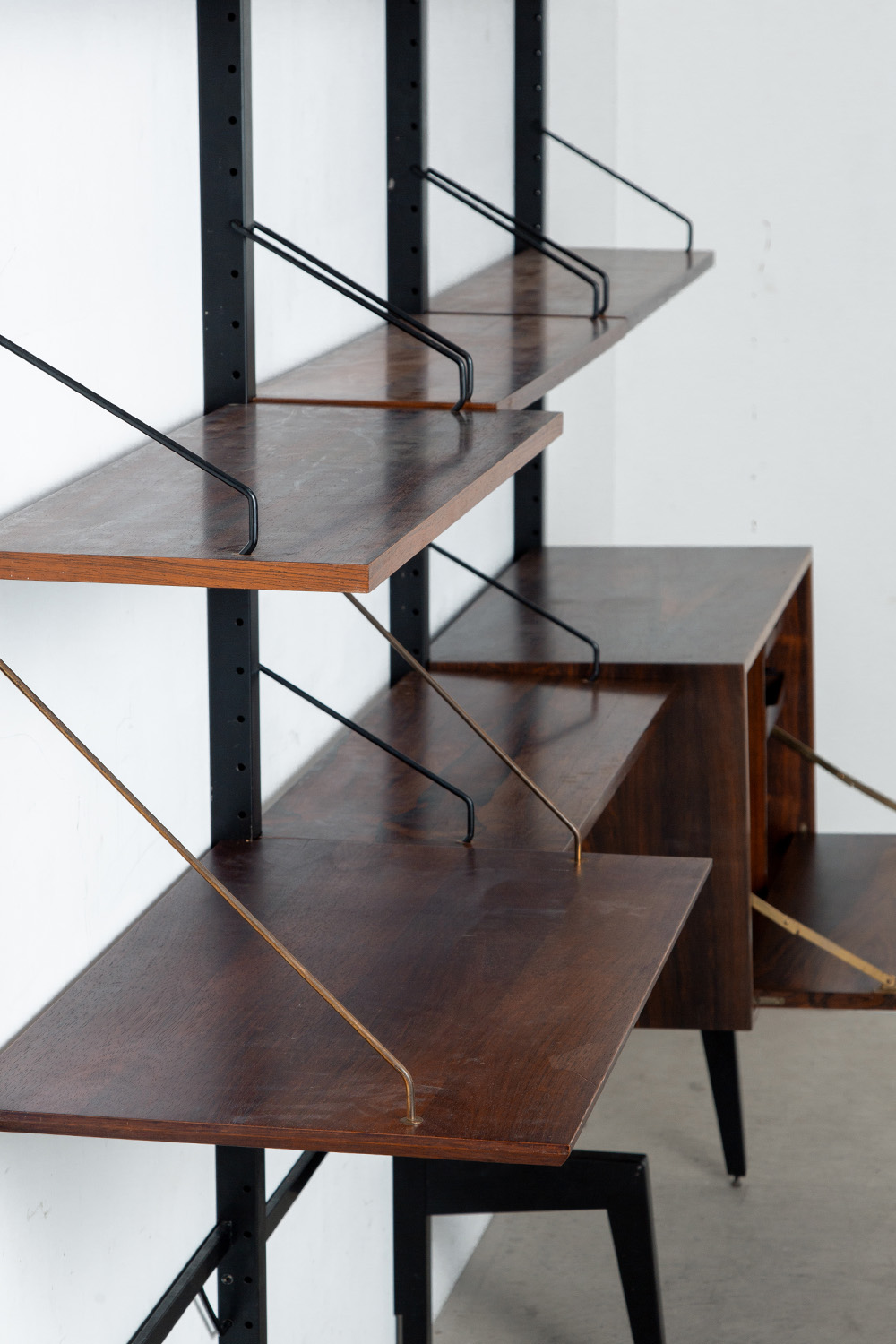 System Cabinet by Poul Cadovius for Royal System in Wood and Steel