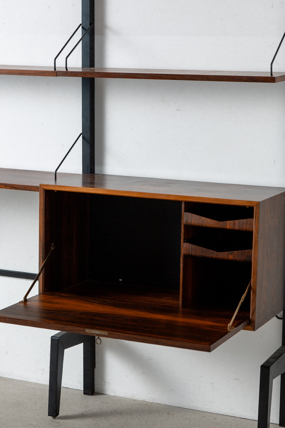 System Cabinet by Poul Cadovius for Royal System in Wood and Steel