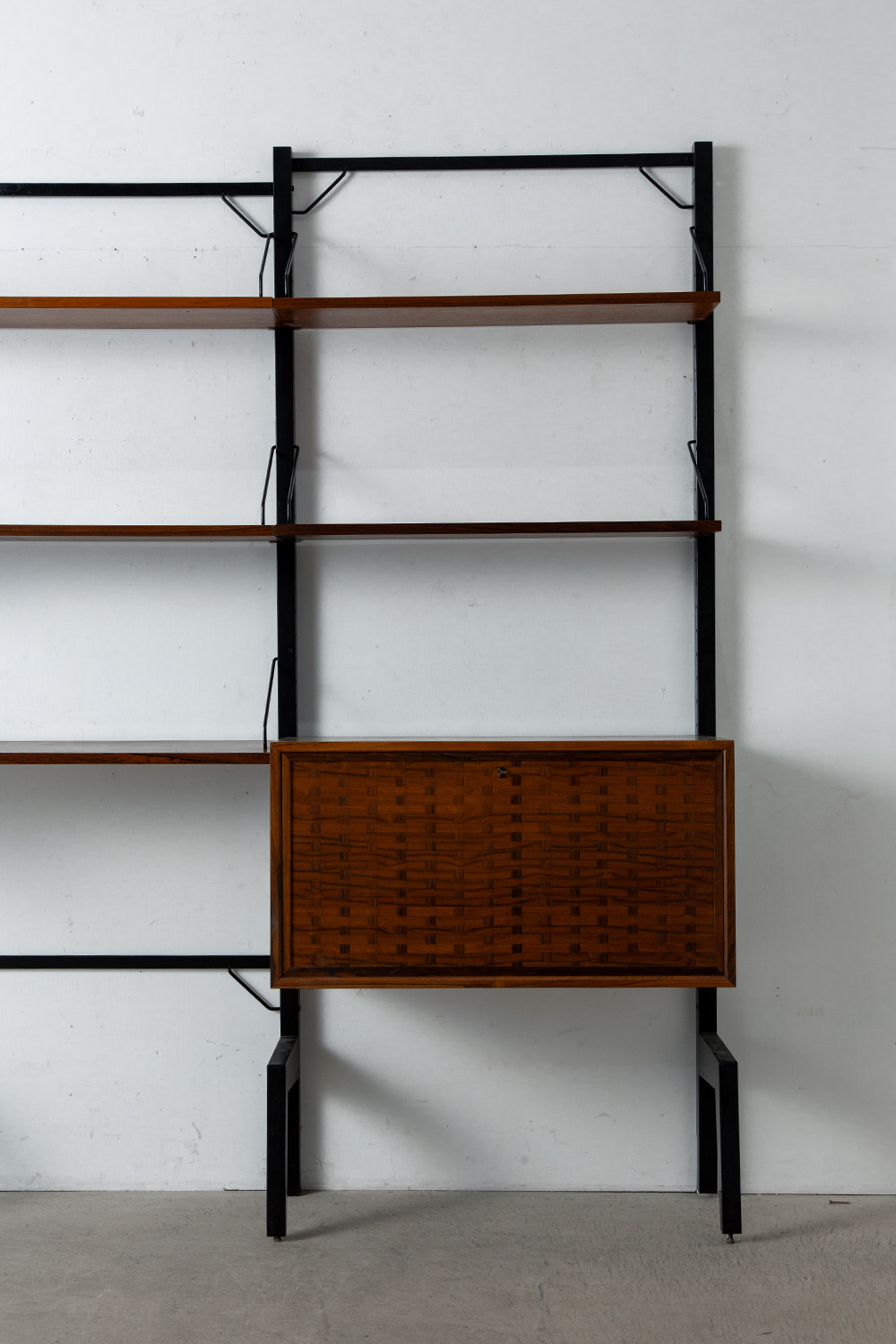 System Cabinet by Poul Cadovius for Royal System in Wood and Steel
