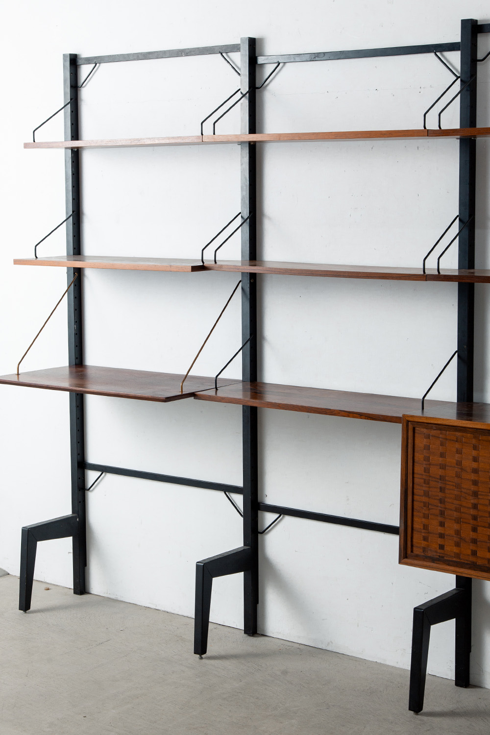 System Cabinet by Poul Cadovius for Royal System in Wood and Steel