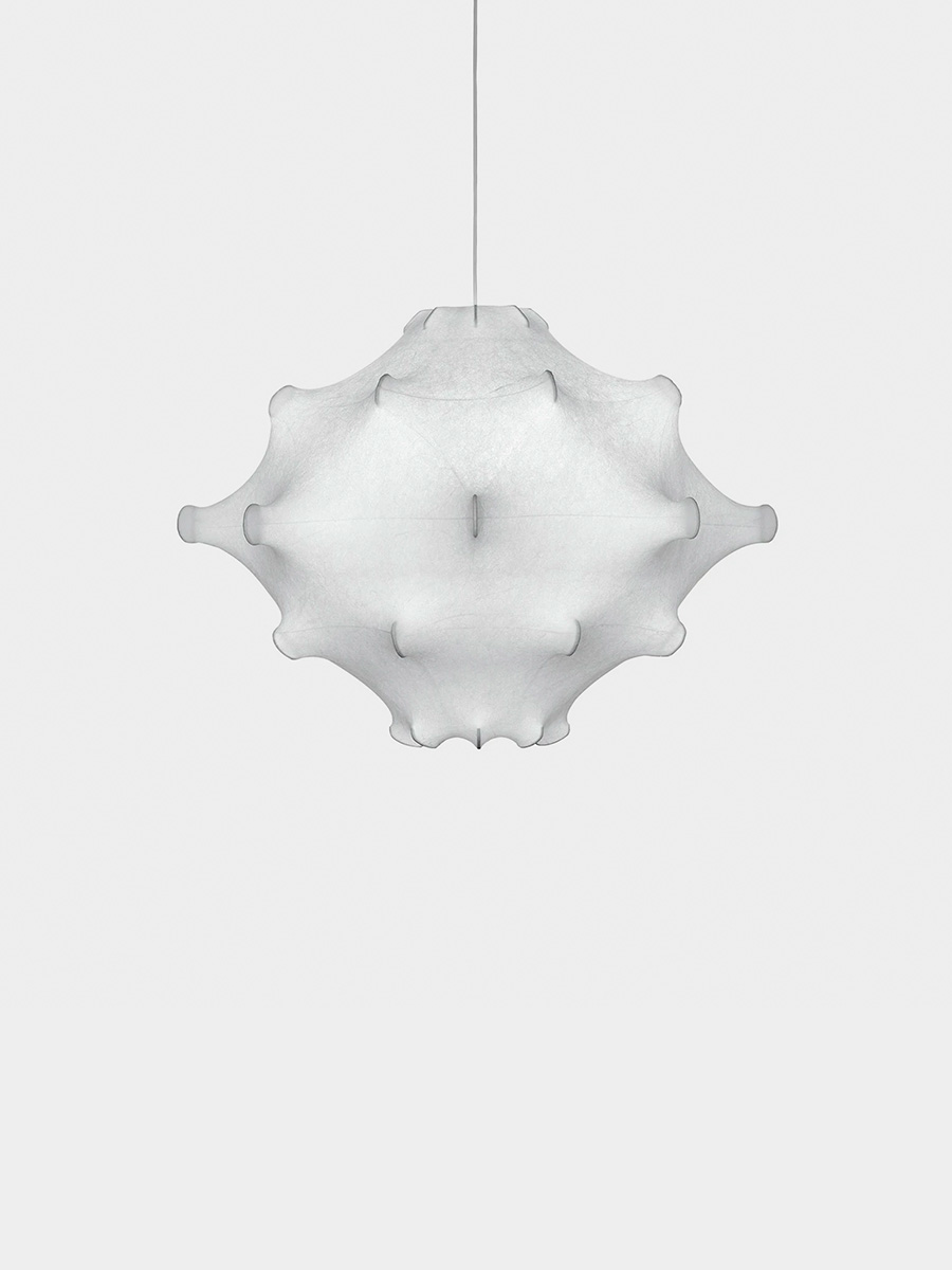 TARAXACUM S1 Suspension Lamp by Achille & Pier Giacomo Castiglioni for FLOS in Steel and Cocoon TARAXACUM S2