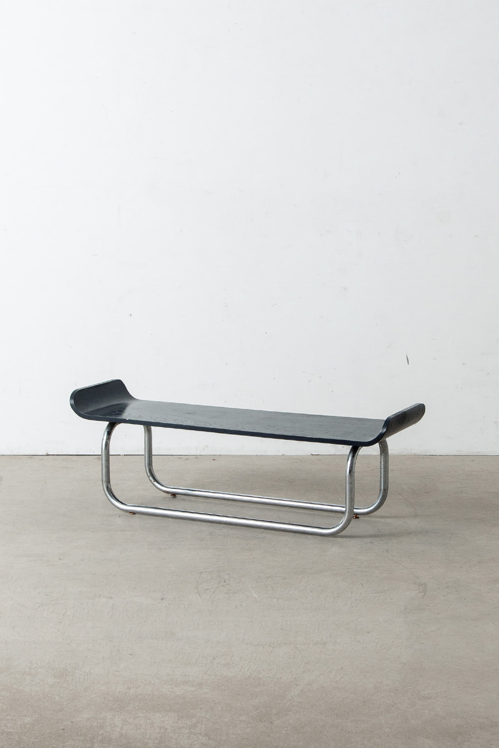 Bench in Wood and Chrome