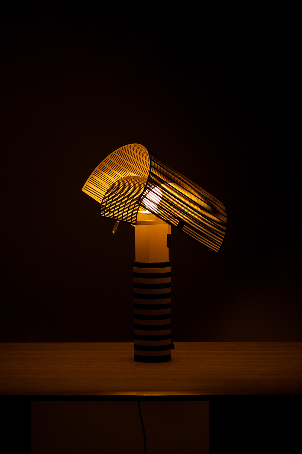 ‘Shogun’ Table Lamp by Mario Botta for Artemide in Aluminum and Steel