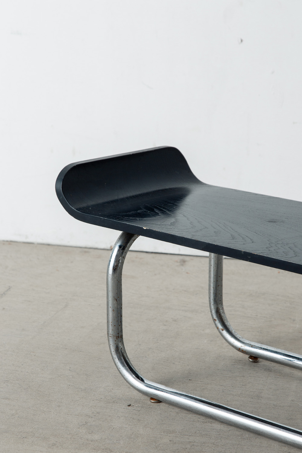 Bench in Wood and Chrome
