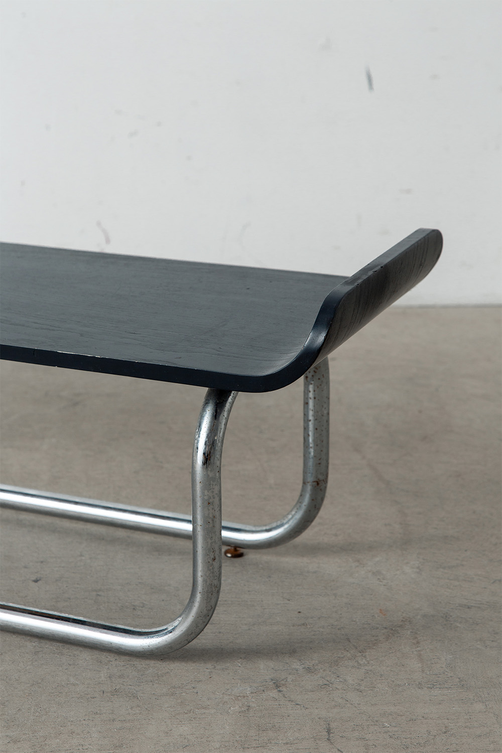 Bench in Wood and Chrome