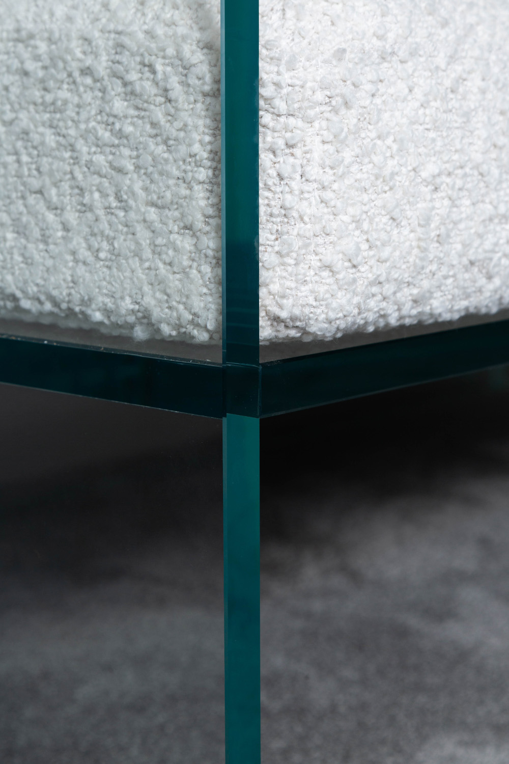 Tête-à-tête Sofa by Piero Lissoni for GLAS ITALIA in Glass and Fabric