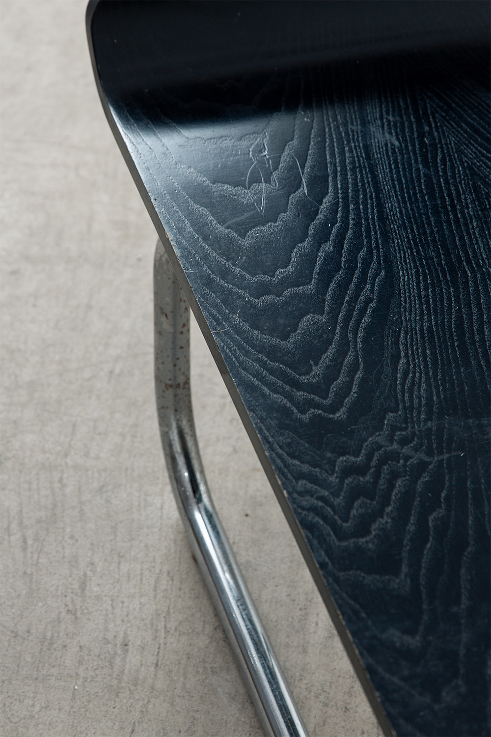 Bench in Wood and Chrome
