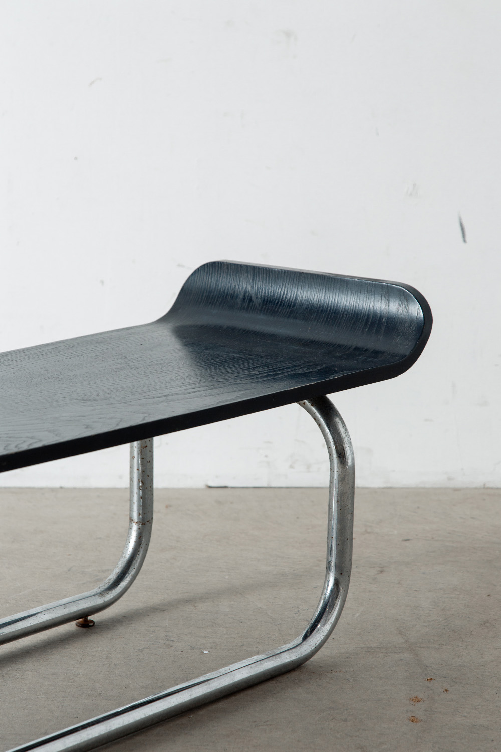 Bench in Wood and Chrome