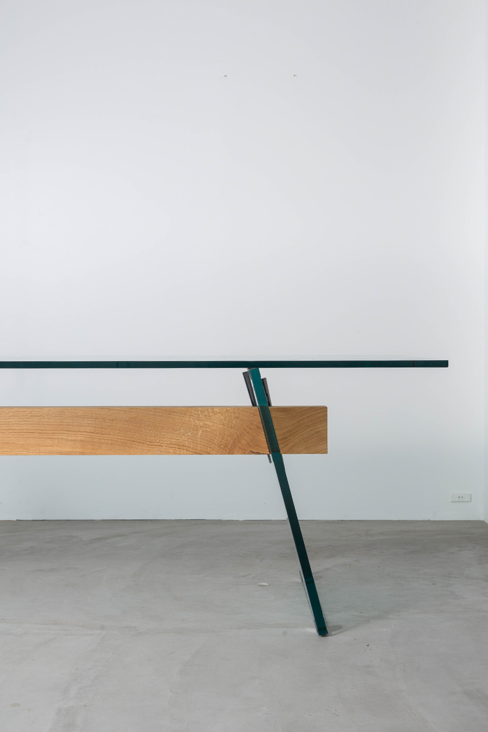 Compression Table by Philippe Starck for GLAS ITALIA in Glass and Wood